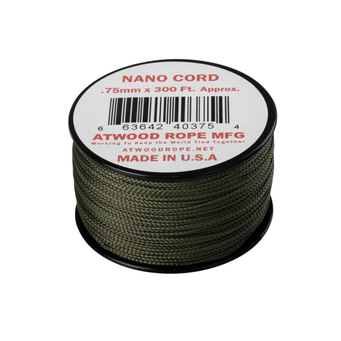 Atwood Nano Cord 0.75 mm (300ft) - Olive Drab