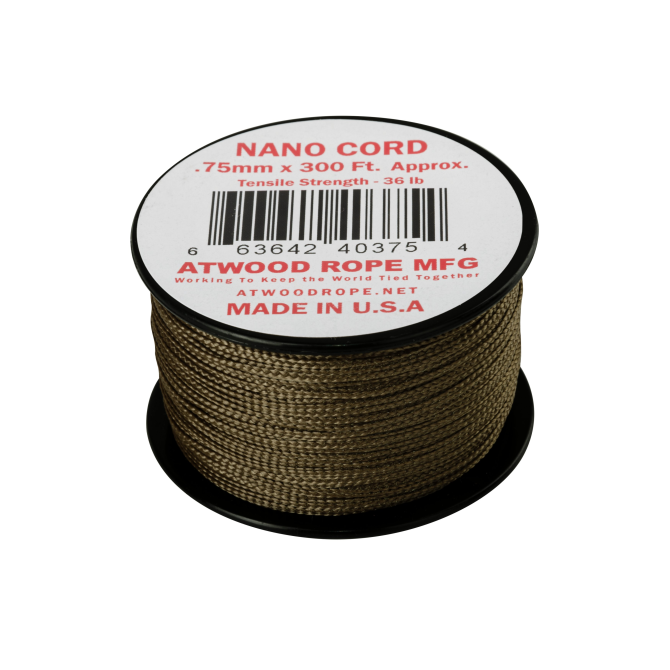 Atwood Nano Cord 0.75 mm (300ft) - Coyote