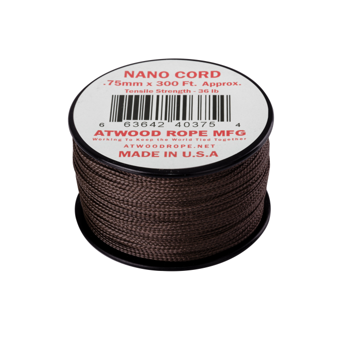 Atwood Nano Cord 0.75 mm (300ft) - Brown