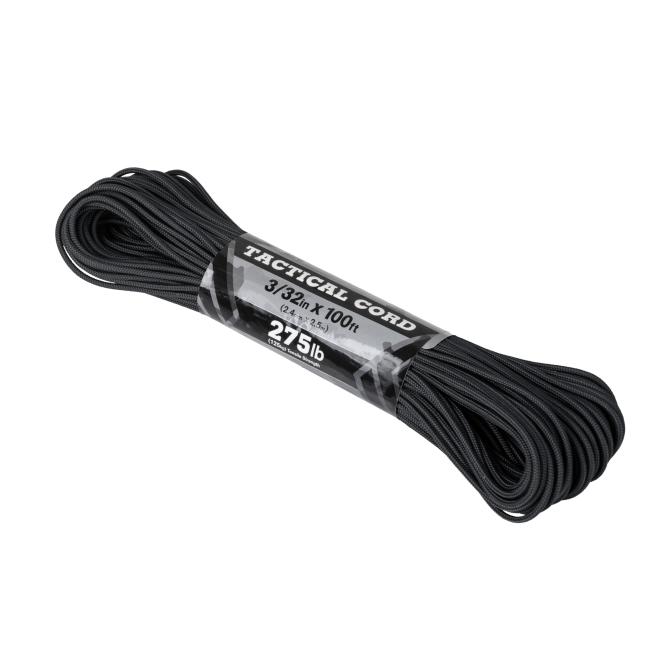 Atwood Tactical 275 Cord 2.4 mm (100ft) - Black