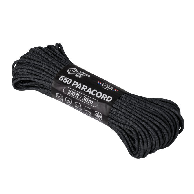 Atwood 550 Paracord 4 mm (100ft) - Black