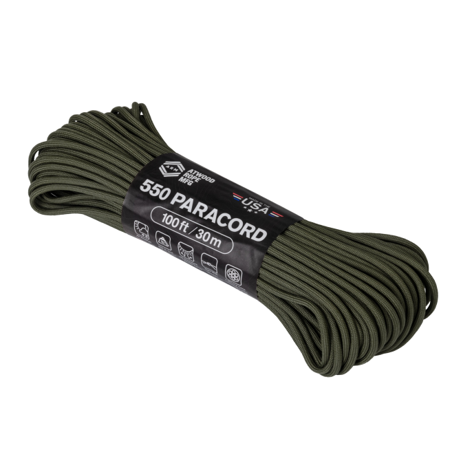 Atwood 550 Paracord 4 mm (100ft) - Olive Drab