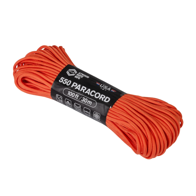 Atwood 550 Paracord 4 mm (100ft) - Burnt Orange