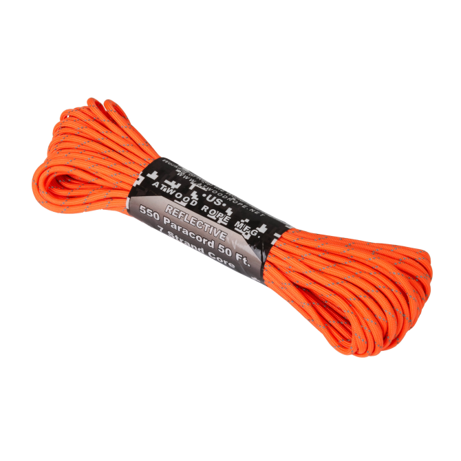 Atwood 550 Paracord Reflective (50ft) - Orange