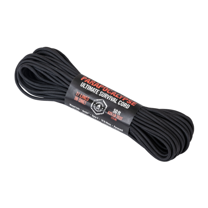 Atwood Parapocalypse Ultimate Survival Paracord 4 mm (50ft) - Black