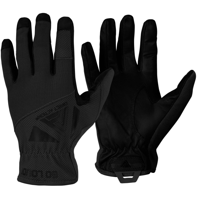 Direct Action Tactical Light Leather Gloves - Black