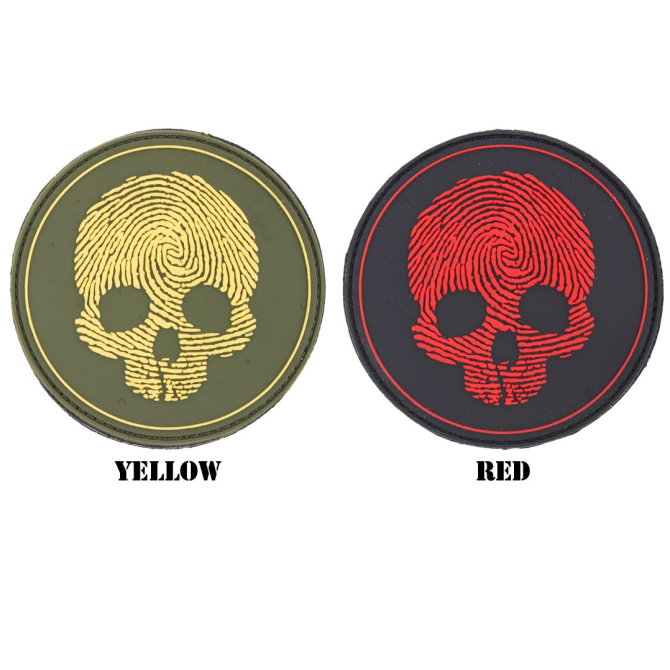 101 Inc. 3D PVC Patch - Fingerprint Skull