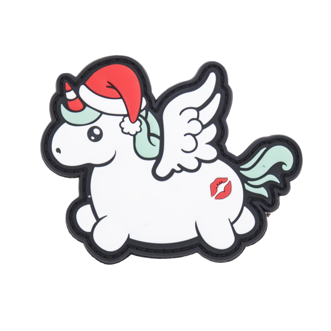 JTG 3D Rubber Patch - Christmas Unicorn