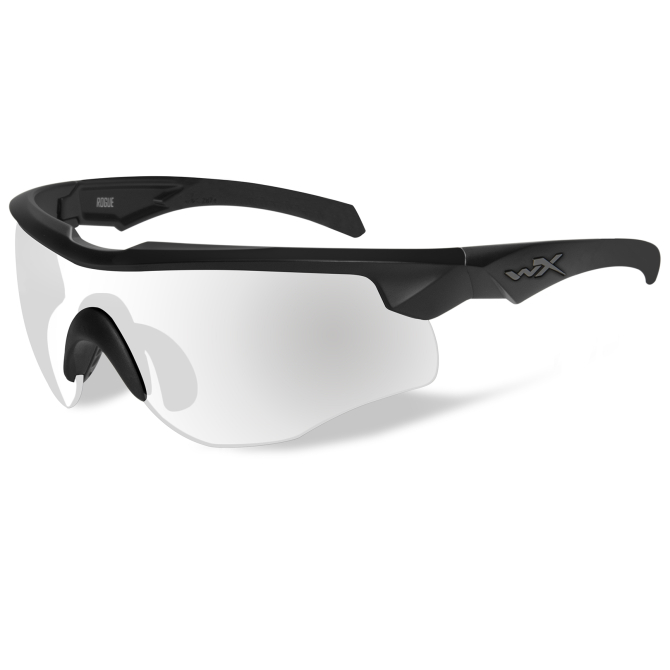 Wiley X Rogue COMM Ballistic Eyeshields - Black Frame - Clear (2853)