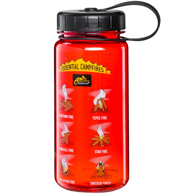 Helikon Tritan Wide Mouth Bottle Campfires (550 ml) - Red/Black