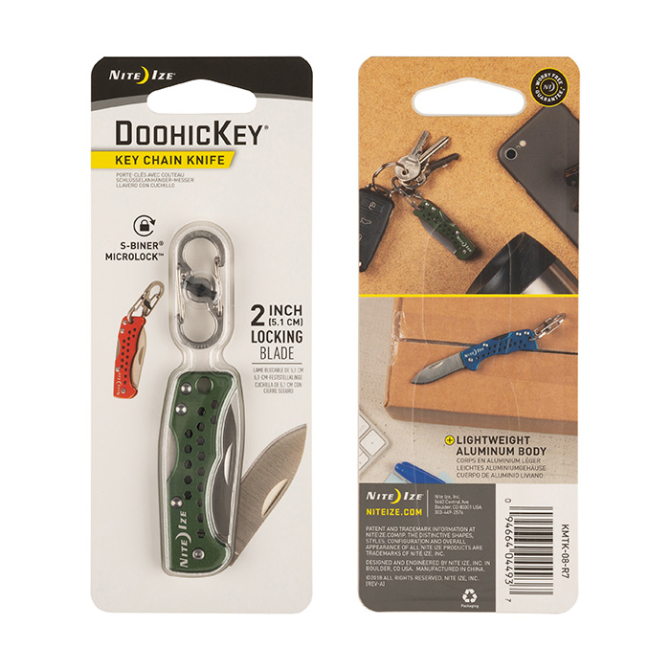 Nite Ize DoohicKey Key Chain Knife - Olive (KMTK-08-R7)