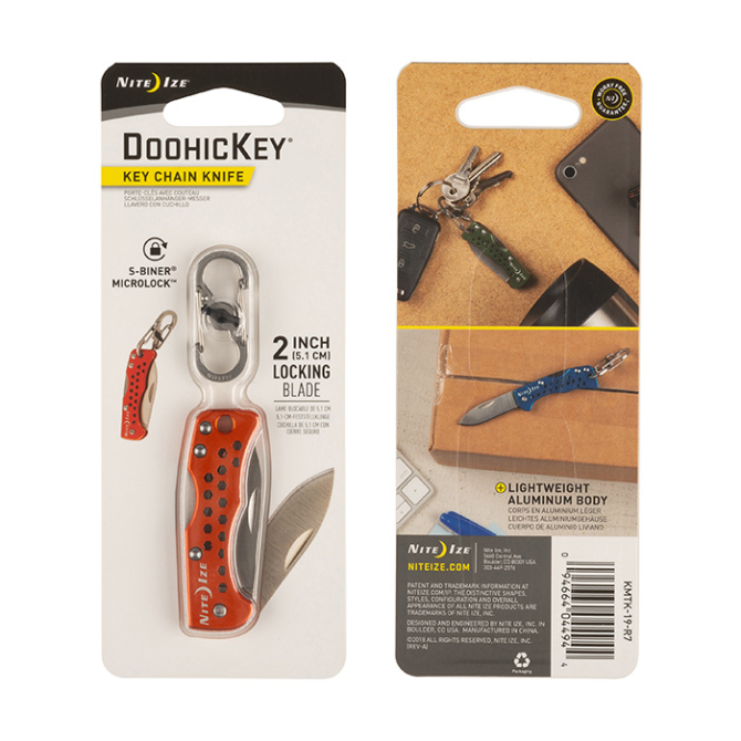 Nite Ize DoohicKey Key Chain Knife - Orange (KMTK-19-R7)