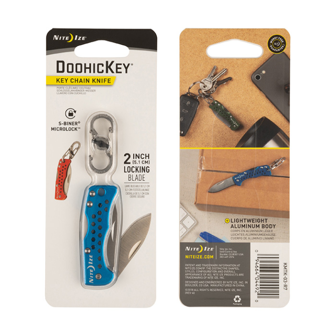 Nite Ize DoohicKey Key Chain Knife - Blue (KMTK-03-R7)