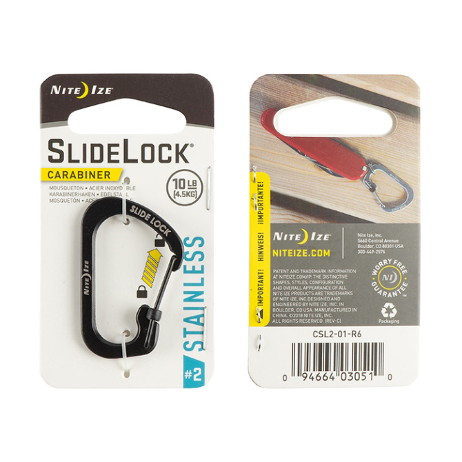 Nite Ize SlideLock Carabiner 2 - Black - CSL2-01-R6