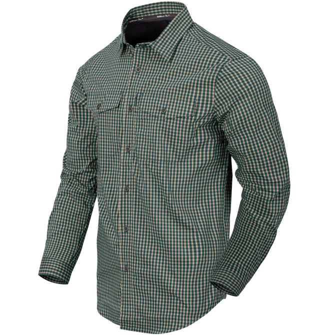 Helikon Covert Concealed Carry Shirt LS - Savage Green Checkered