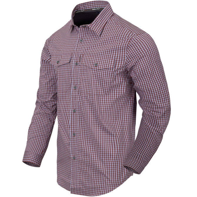 Helikon Covert Concealed Carry Shirt LS - Scarlet Flame Checkered