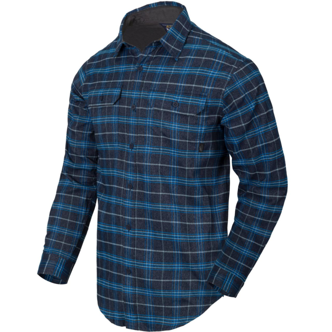 Helikon Greyman Shirt - Blue Stonework Plaid