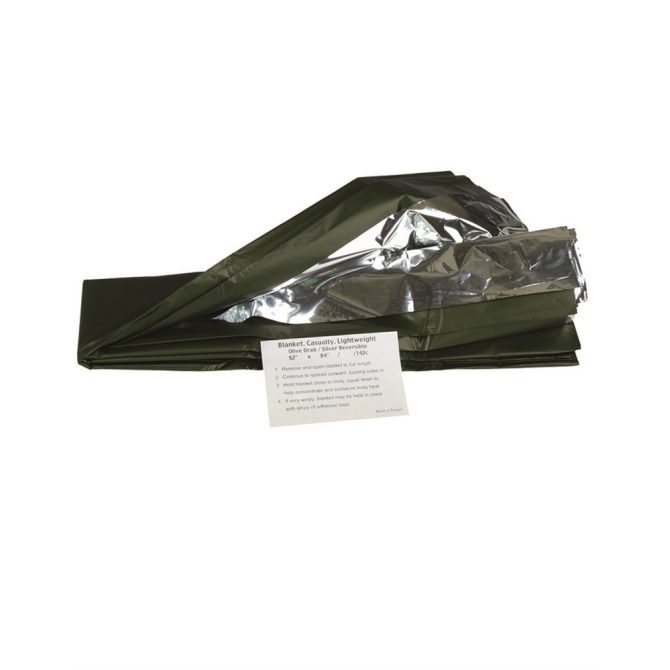 Mil-Tec Survival Blanket - Olive Drab / Silver (16024500)