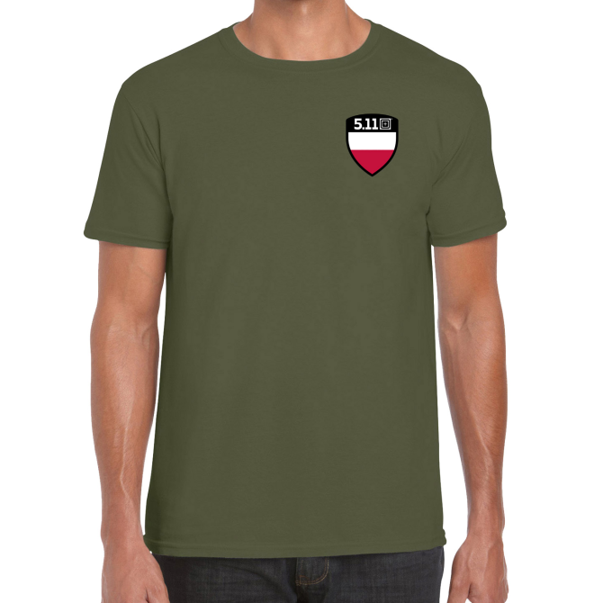 5.11 Poland Flag Shield T-shirt - Military Green (41268)