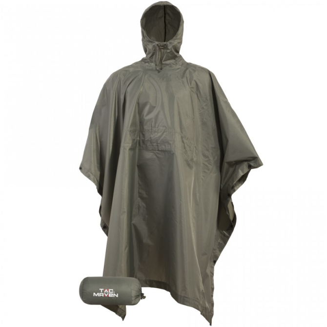 Pentagon Thunder Ripstop Rain Poncho - Olive (D07001-06)