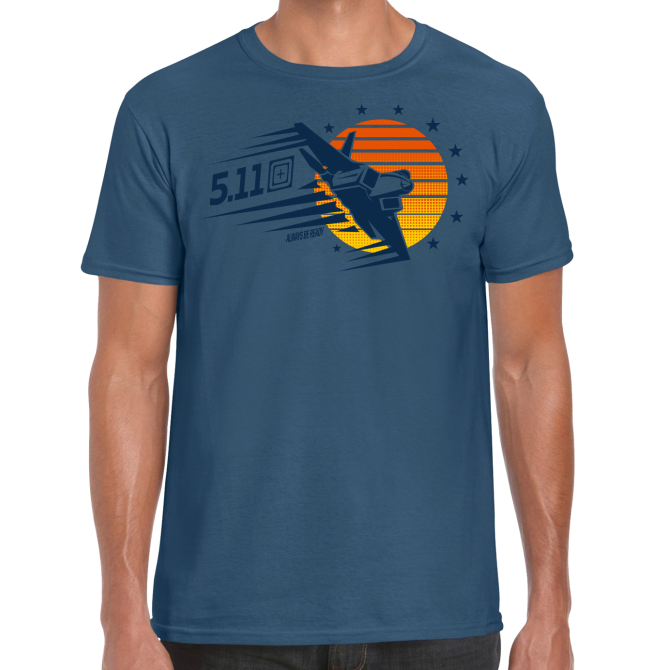 5.11 Sunset Fire Power T-shirt - Indigo (41276AD-718)