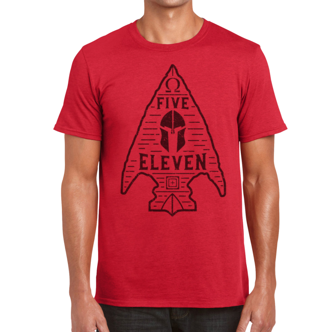 5.11 Spartan Arrowhead T-shirt - Red Heather (41276AA-479)