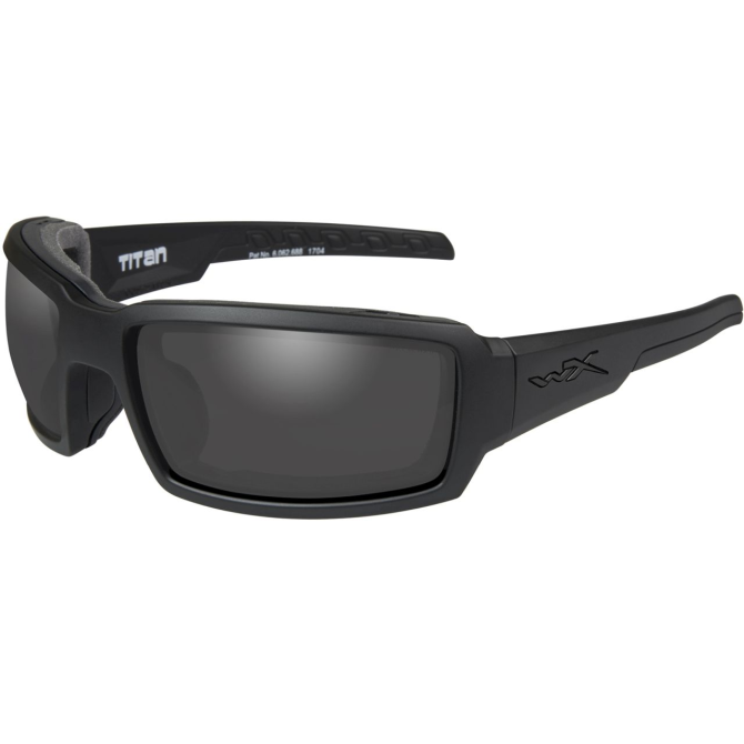 Wiley X Black OPS Titan Ballistic Eyeshields - Black Frame - Smoke (CCTTN01)