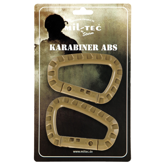 Mil-Tec ABS Carabiners Set - Coyote (15921005)