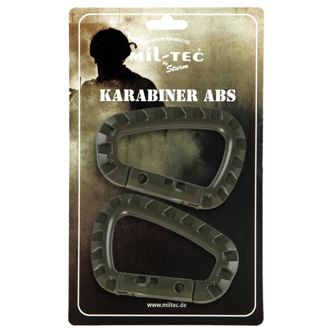 Mil-Tec ABS Carabiners Set - Olive Drab (15921001)