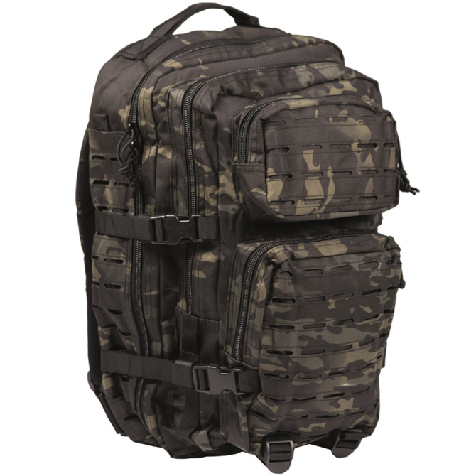 Mil-Tec Large Assault Pack Laser Cut - Multitarn Black (14002769)