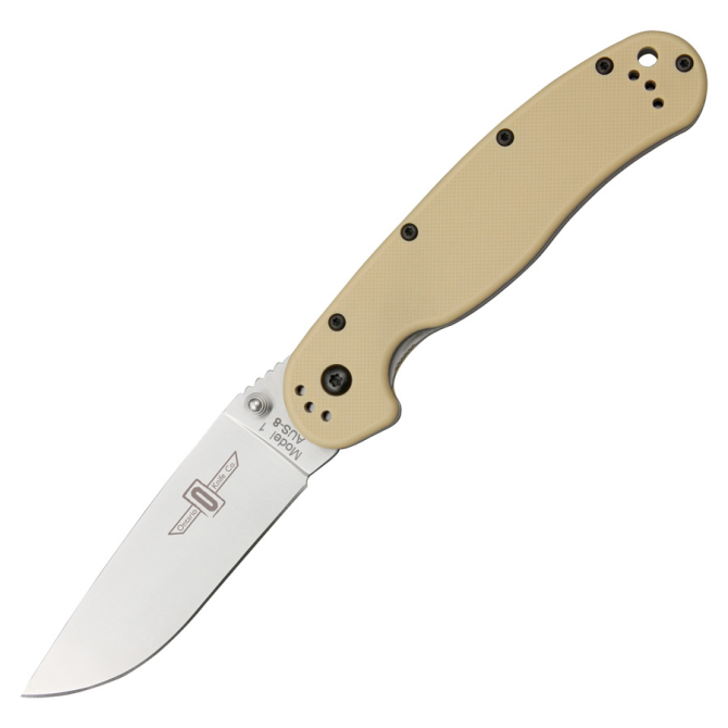 Ontario RAT-1 Folder Desert Tan Silver Plain - 8848DT