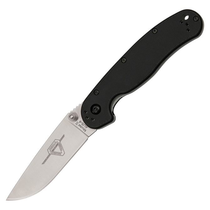 Ontario RAT-2 Folder Silver Plain - Black - 8860