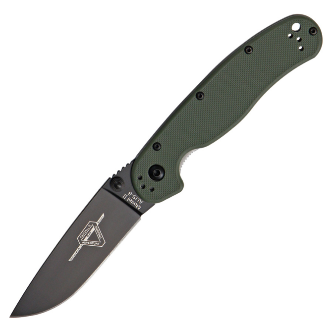 Ontario RAT-2 Folder Black Plain Olive - 8861OD