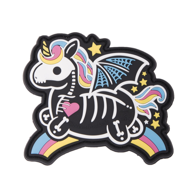 JTG 3D Rubber Patch - Skeleton Unicorn