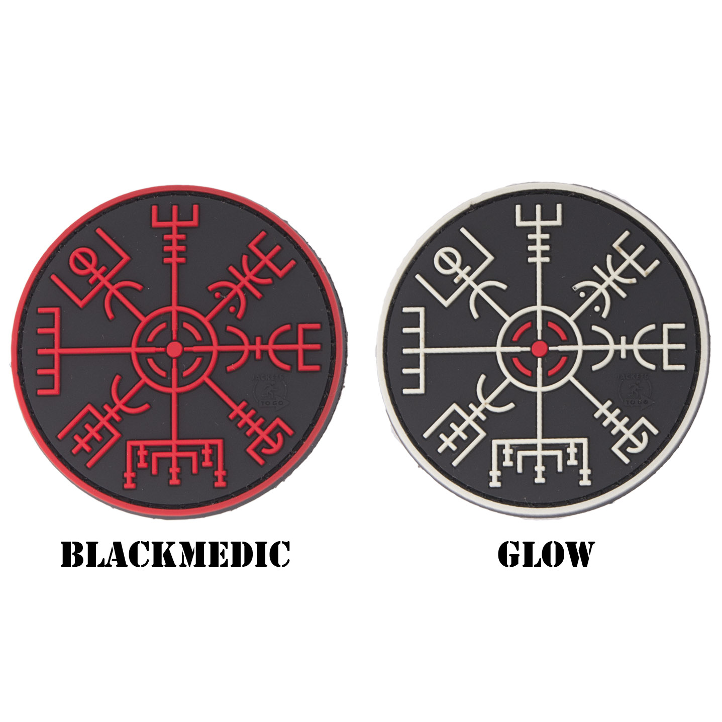 2AFTER1 Glow Dark Vegvisir Viking Compass Norse Rune Morale Tactical Touch Fastener Patch 