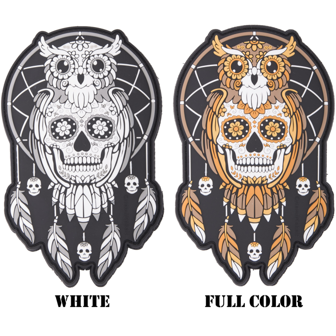 JTG 3D Rubber Patch - Calavera Owl Dreamcatcher Limited