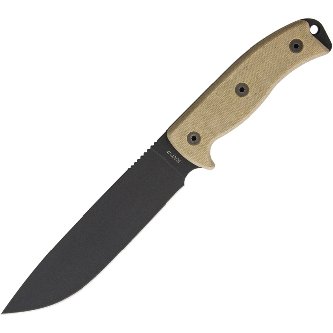 Ontario RAT-7 Black Edge Plain Knife (ON8668)