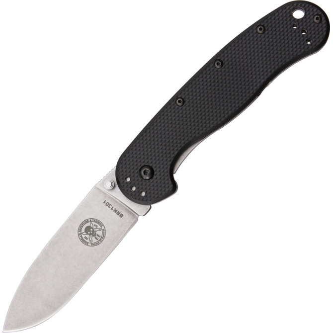 ESEE Avispa D2 Folding Knife Black Handle Stonewash Blade (BRK1302)