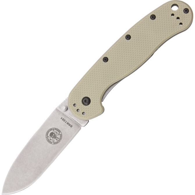 ESEE Avispa D2 Folding Knife Desert Handle Stonewash Blade (BRK1302DT)