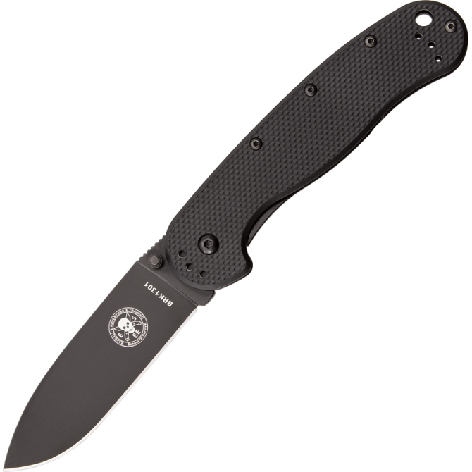 ESEE Avispa D2 Folding Knife Black Handle Black Blade (BRK1302B)