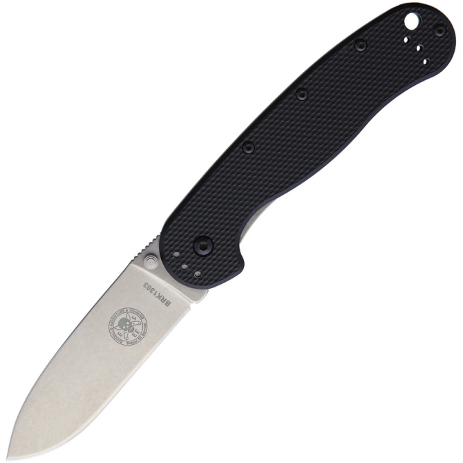 ESEE Avispa SK5 Folding Knife Black Handle Stonewash Blade (BRK1303)