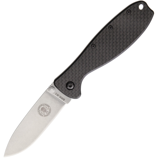 ESEE Zancudo D2 CF Folding Knife - Black (BRKR2CF)