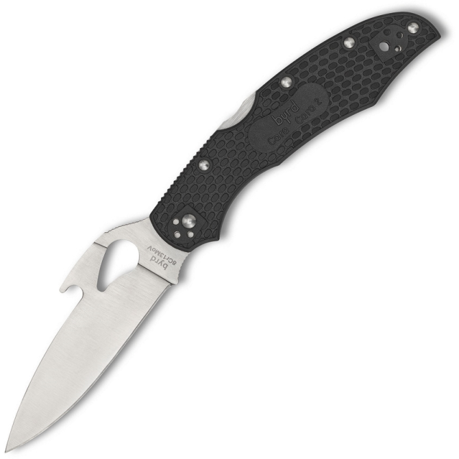 Spyderco Byrd Cara Cara 2 FRN Emerson Folding Knife - Black (BY03PBK2W)