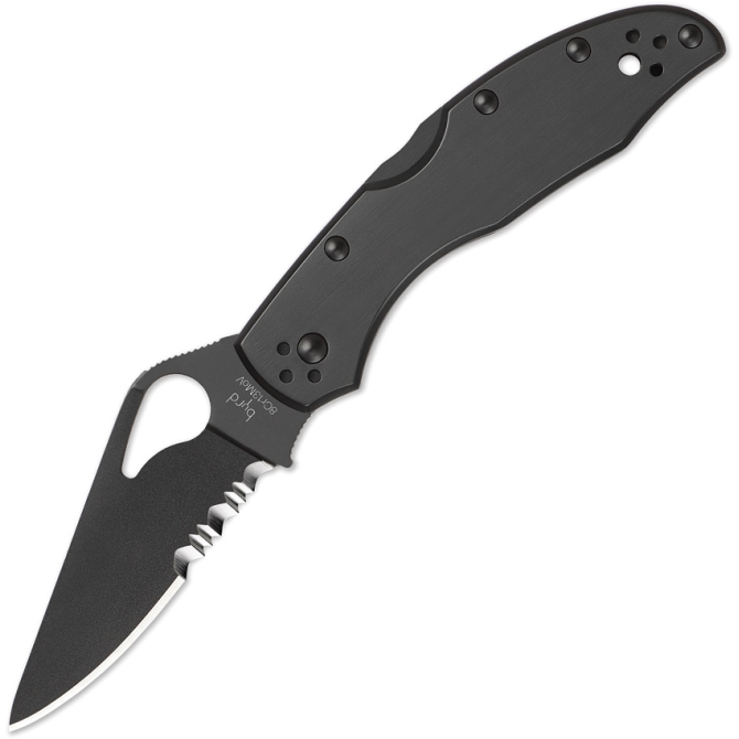 Spyderco Byrd Meadowlark 2 Steel PS Folding Knife - Black (BY04BKPS2)