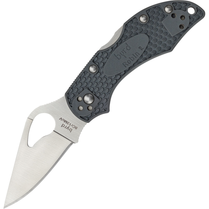 Spyderco Byrd Robin 2 FRN Folding Knife - Grey (BY10PGY2)