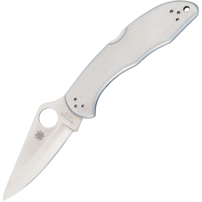 Spyderco Delica 4 Folding Knife - Stainless (C11P)