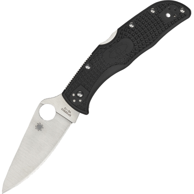 Spyderco Endela FRN Full Flat Folding Knife - Black (C243PBK)