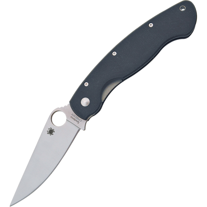 Spyderco Military Stainless Blade Folding Knife - Black (C36GPE)