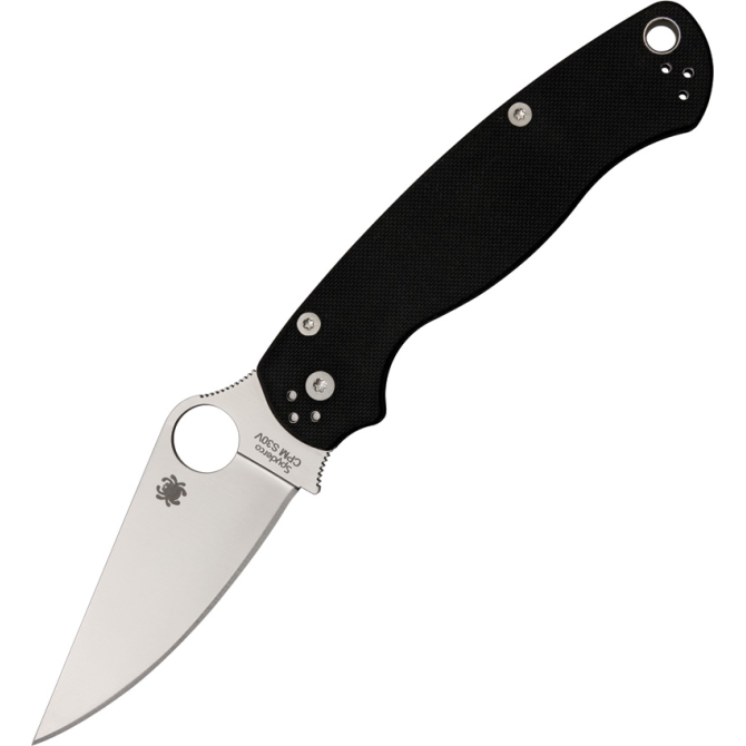 Spyderco Para Military 2 Stainless Blade Folding Knife - Black (C81GP2)