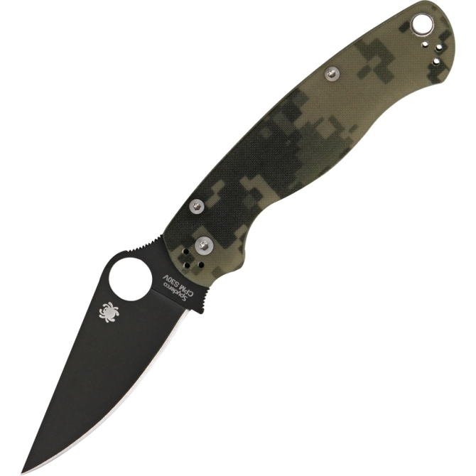 Spyderco Para Military 2 Black Blade Folding Knife - Digital Camo (C81GPCMOBK2)